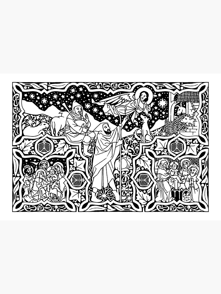 Thumbnail 2 of 2, Greeting Card, Christmas: Annunciation to the Shepherds designed and sold by danmitsui.