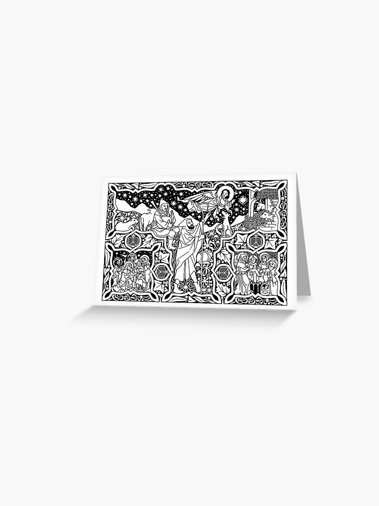 Thumbnail 1 of 2, Greeting Card, Christmas: Annunciation to the Shepherds designed and sold by danmitsui.