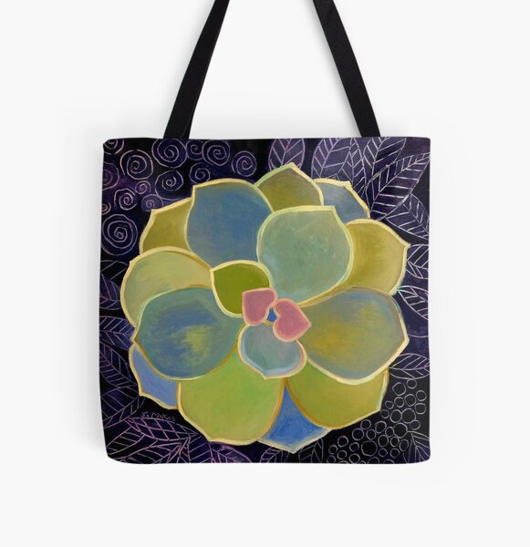 Night Flower All Over Print Tote Bag