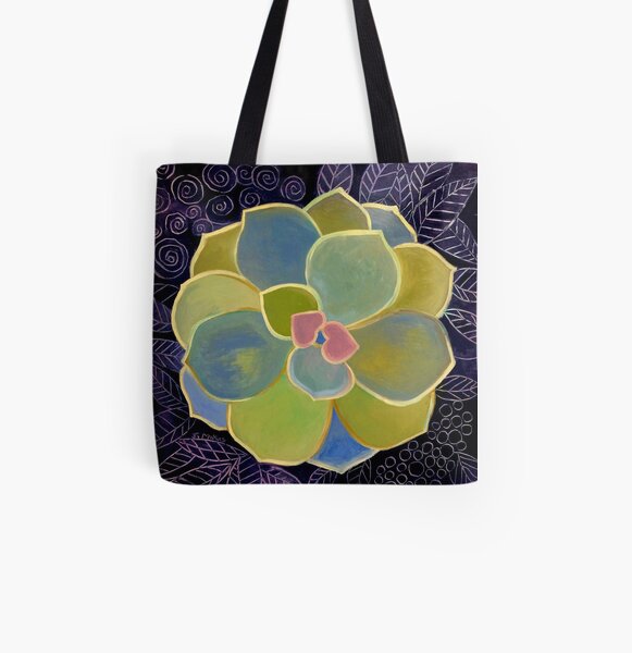 Night Flower All Over Print Tote Bag