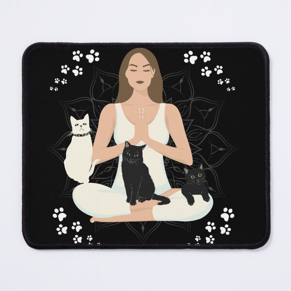 Item preview, Paws for breath, meditating with cats designed and sold by AleviryMayoral.