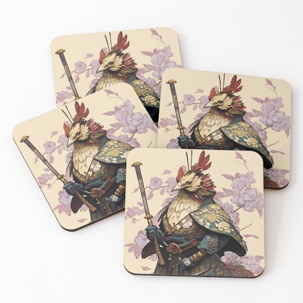 Item preview, Samurai Chicken Art Nouveau designed and sold by entwithanaxe.