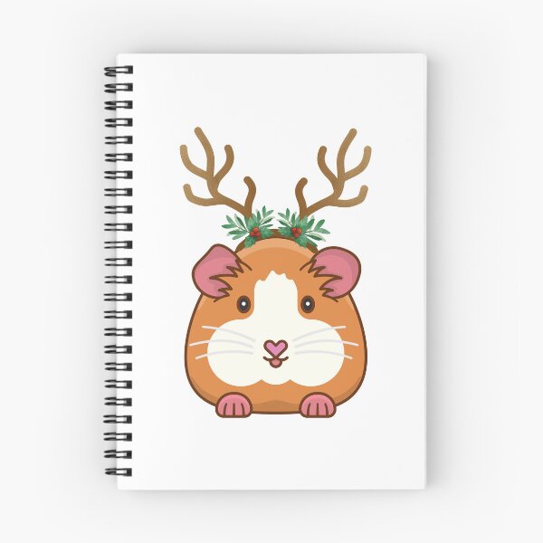Item preview, Cute Christmas guineapig with reindeer antlers designed and sold by Fern-and-Fyre.