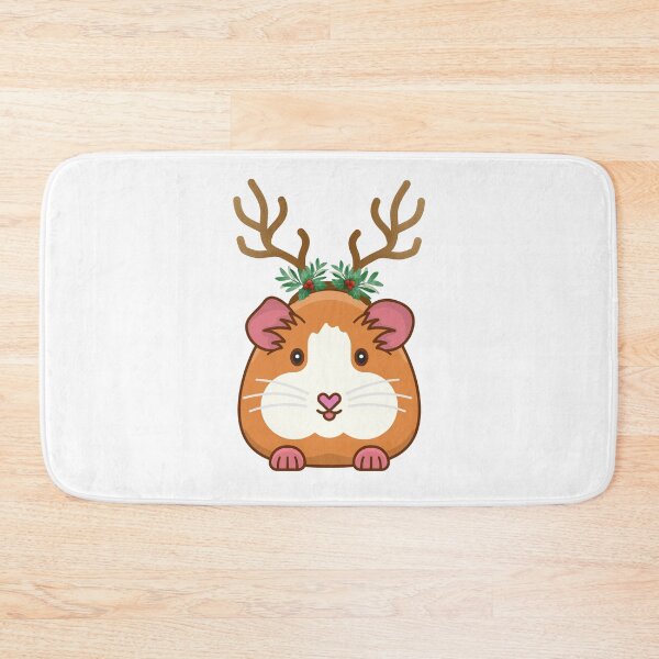 Item preview, Cute Christmas guineapig with reindeer antlers designed and sold by Fern-and-Fyre.