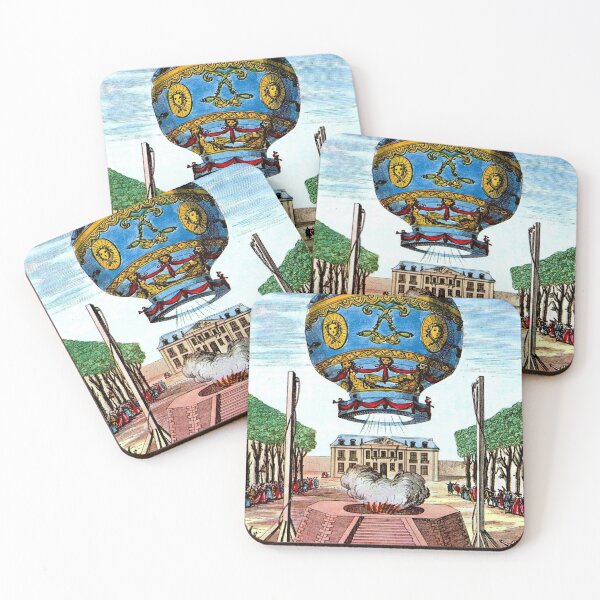 Item preview, HOT AIR BALLOON LITHOGRAPH 1783 A RARE PRINT designed and sold by posterbobs.