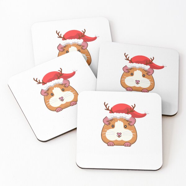 Item preview, Cute Christmas guineapig with santa hat designed and sold by Fern-and-Fyre.