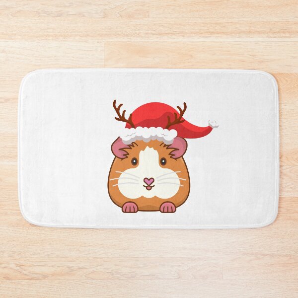 Item preview, Cute Christmas guineapig with santa hat designed and sold by Fern-and-Fyre.