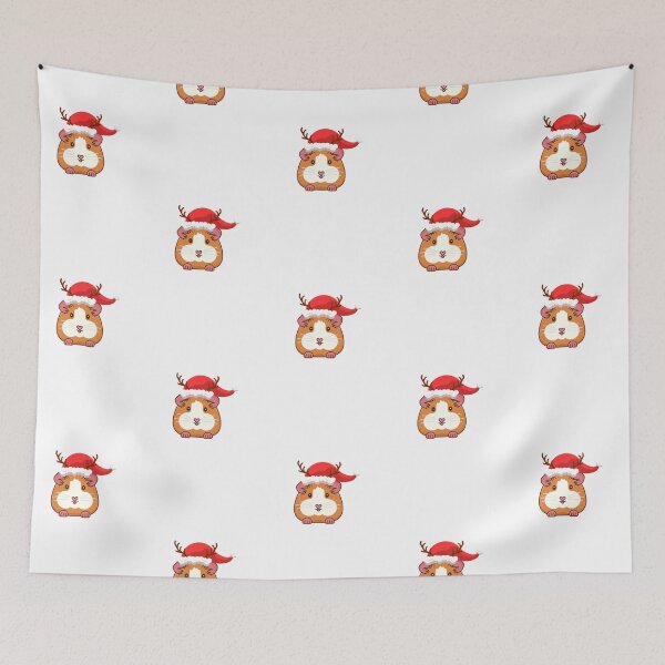 Item preview, Cute Christmas guineapig with santa hat designed and sold by Fern-and-Fyre.
