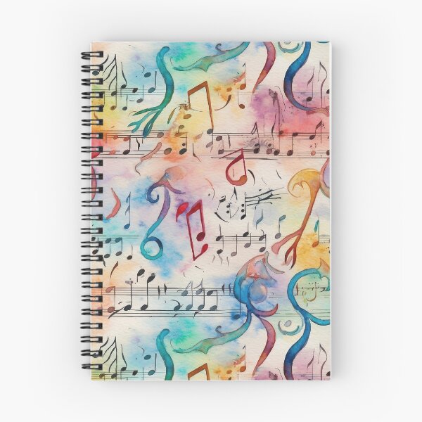 Item preview, Musical notes watercolor style seamless pattern designed and sold by MiraCleAI.