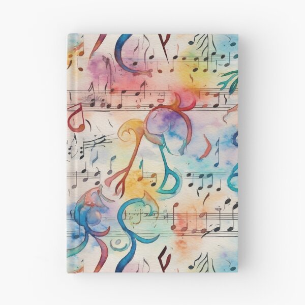 Item preview, Musical notes watercolor style seamless pattern designed and sold by MiraCleAI.