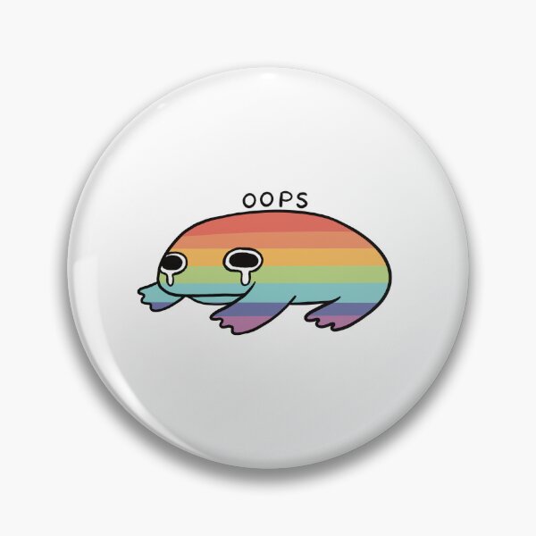 Item preview, Oops, Rainbow Frog| Cute Pride Frog, Frog Sticker, Funny Frog Art  designed and sold by iristocat.