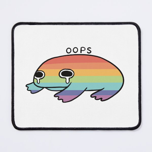 Item preview, Oops, Rainbow Frog| Cute Pride Frog, Frog Sticker, Funny Frog Art  designed and sold by iristocat.