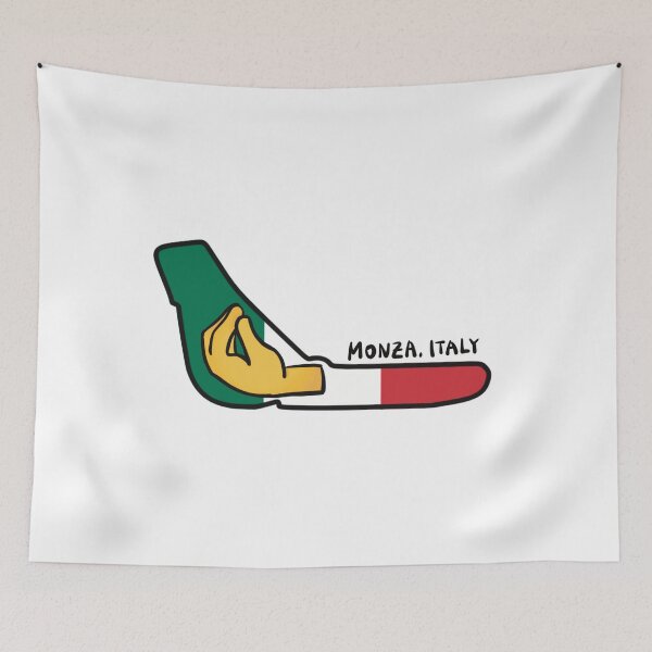 Item preview, Monza Circuit Drawing with Italian Hand designed and sold by PoleToWin.