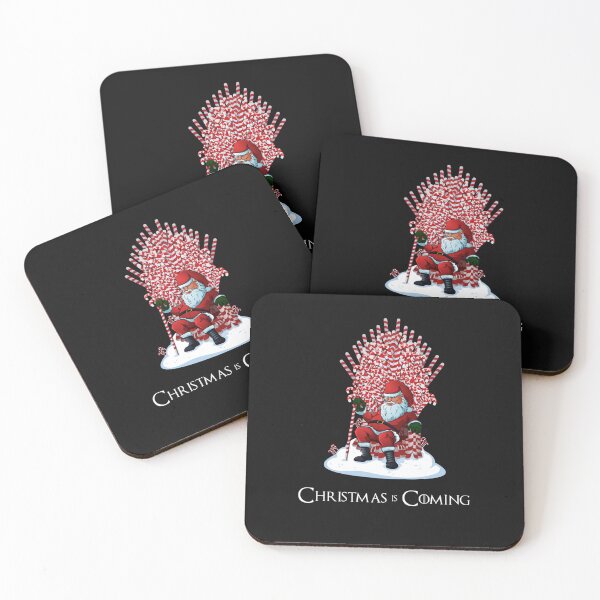Item preview, Christmas Is Coming Santa Candy Cane Throne T-Shirt Essential T-Shirt designed and sold by NataschaLudwig.