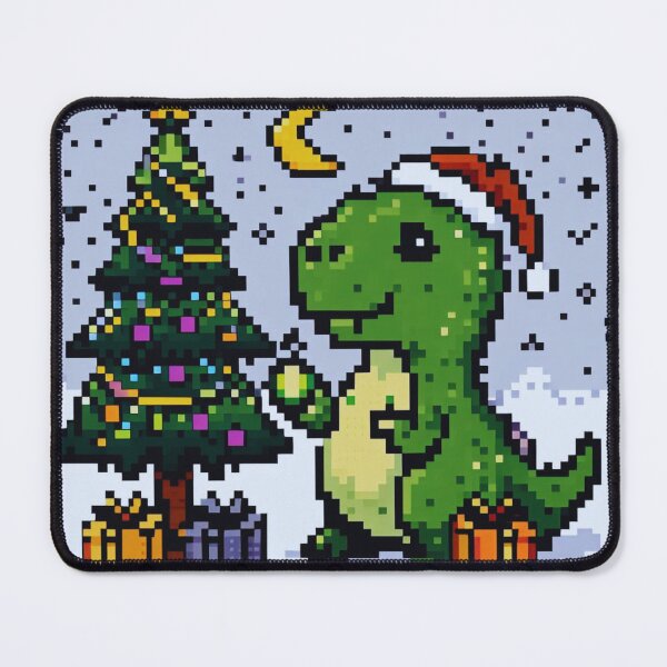 Item preview, Dino pixel Christmas designed and sold by IguaranDesign.