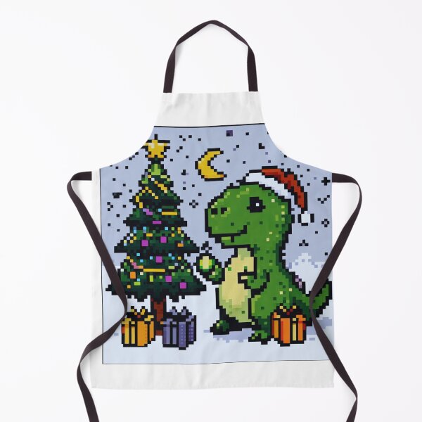 Item preview, Dino pixel Christmas designed and sold by IguaranDesign.