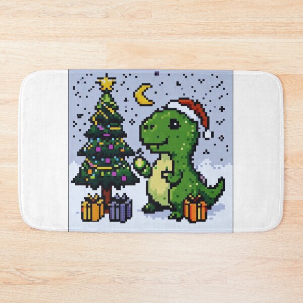 Item preview, Dino pixel Christmas designed and sold by IguaranDesign.