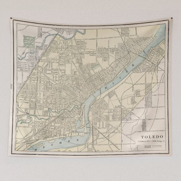 Item preview, Vintage Map of Toledo Ohio (1901) designed and sold by BravuraMedia.