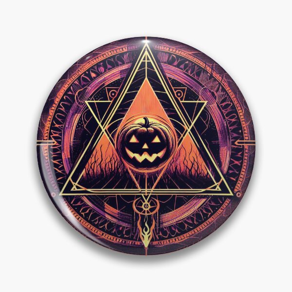 Item preview, Pumpkin: Mystical and Spooky Halloween Artwork with Geometric Emblem designed and sold by Wicc-a.