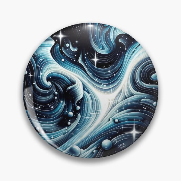 Item preview, Stellar Sojourn Map in Swirling Blues  designed and sold by Newpixelland.
