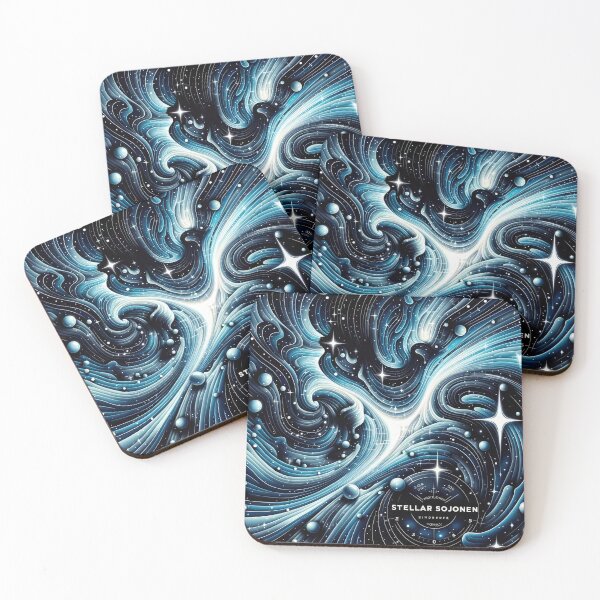 Item preview, Stellar Sojourn Map in Swirling Blues  designed and sold by Newpixelland.