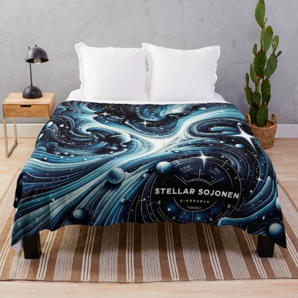Item preview, Stellar Sojourn Map in Swirling Blues designed and sold by Newpixelland.