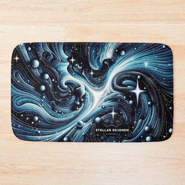Item preview, Stellar Sojourn Map in Swirling Blues  designed and sold by Newpixelland.