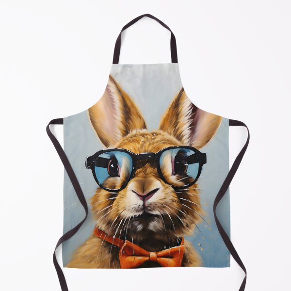 Item preview, Funky painting of a dressed rabbit wearing glasses designed and sold by workshoot.