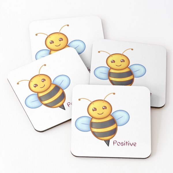 Item preview, Bee positive text sticker  designed and sold by Cosmicworld07.