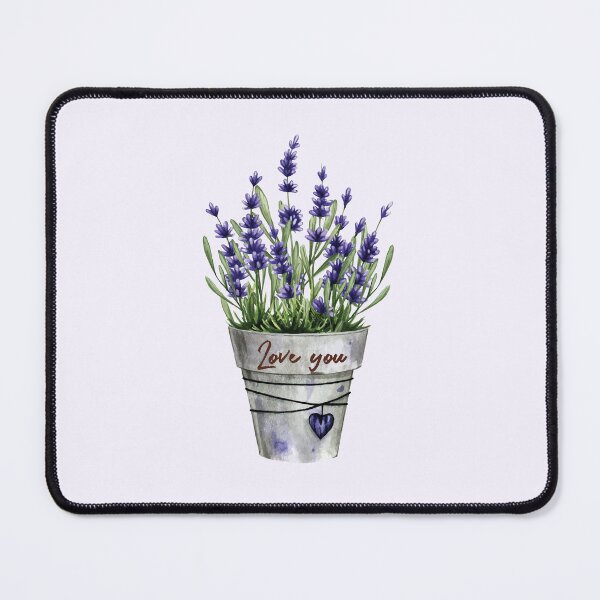 Item preview, Lavender flower bucket love designed and sold by stripedcarpet.
