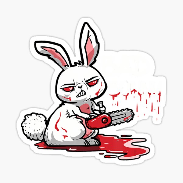 Creepy Evil White Bunny Rabbit Backpack Cards Poker