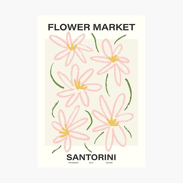 Item preview, flower market - santorini designed and sold by dealonaleegaret.