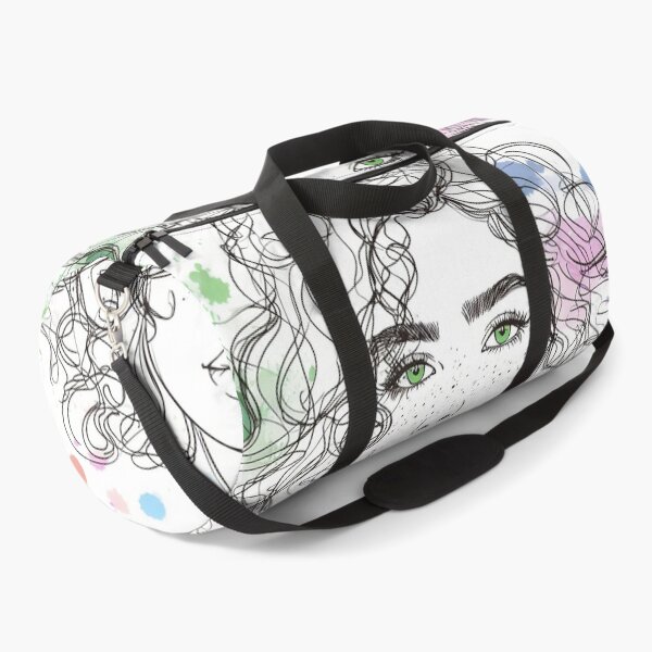Item preview, Curls and Chaos: Artistic Fusion of Woman with Ink Blots designed and sold by ReplyGirl.