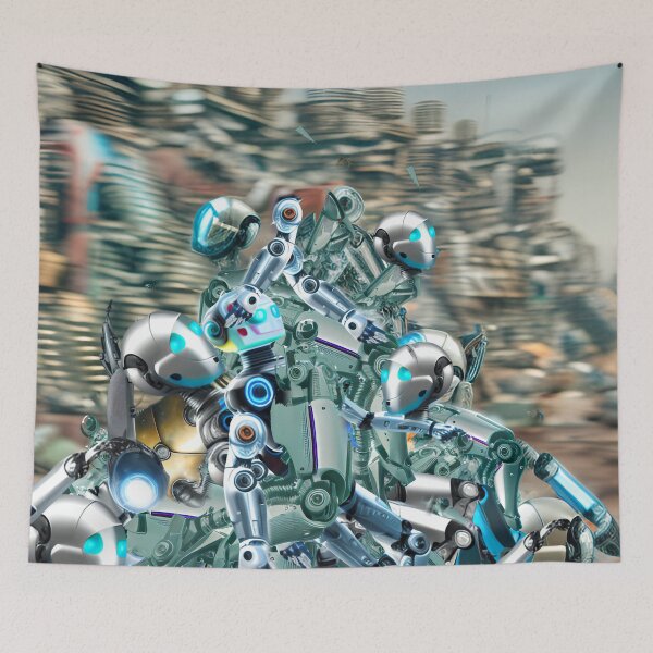 Item preview, Robot junk pile designed and sold by Glenbobagins.