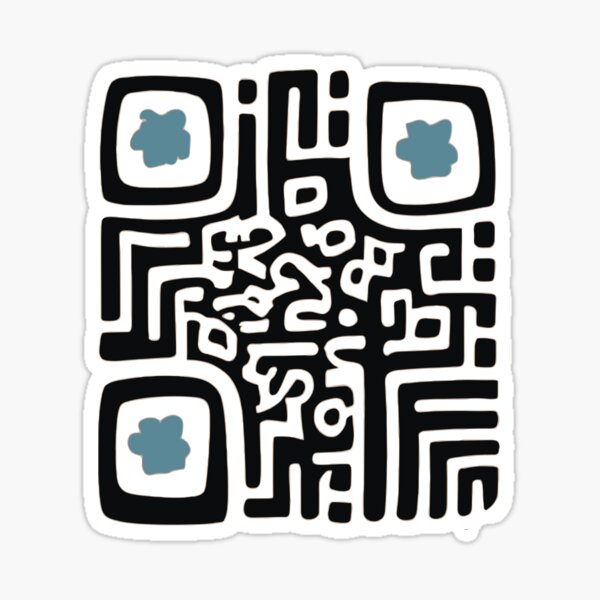 Vista previa del artículo con la obra «Hola Código QR», diseñado y vendido por DashBliss.