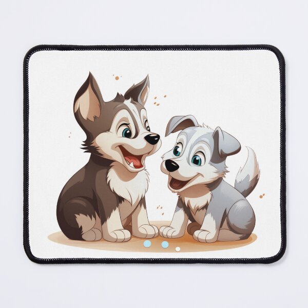 Item preview, 2 Pups Siberian Huskies so cute designed and sold by Pnid.