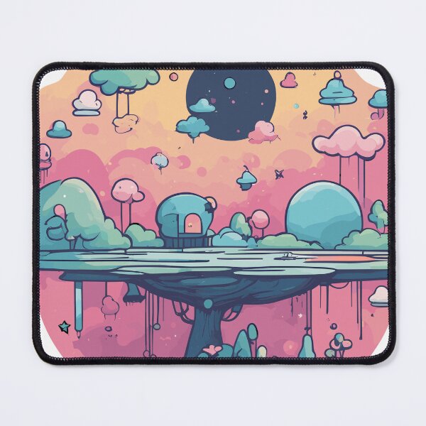 Artikelvorschau, Mystischer Hafen: Die schwimmende Insel im rosa und lila Himmel entworfen und verkauft von TrendyMingle.