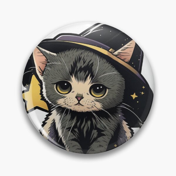 Item preview, Halloween Kitten with Witch Hat designed and sold by ColorCrafters.