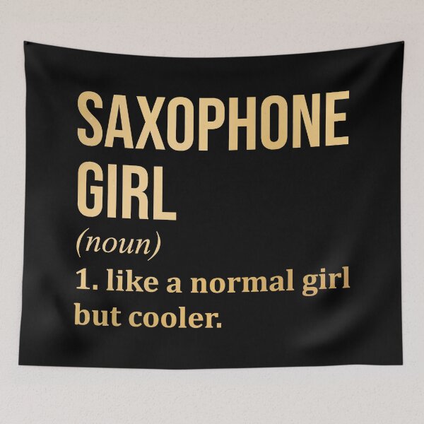 Item preview, Saxophone Girl Definition Saxophone in Gold designed and sold by XCIV.