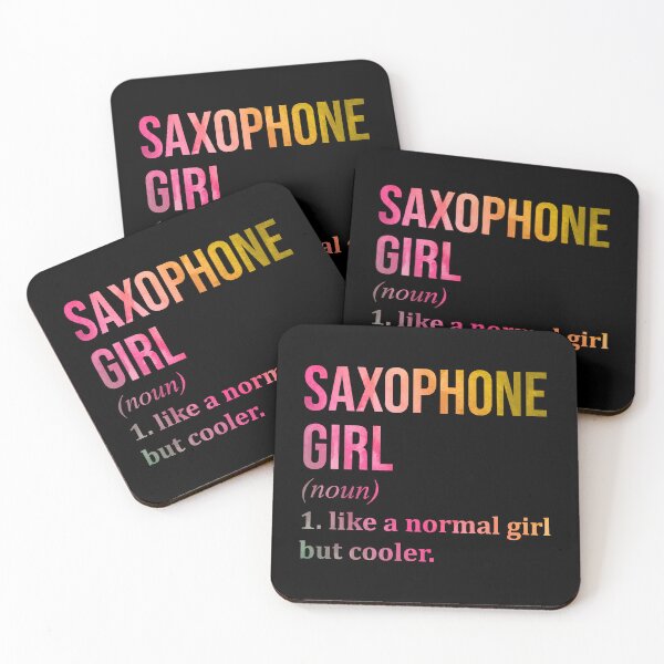 Item preview, Saxophone Girl Definition Saxophone in Watercolor designed and sold by XCIV.