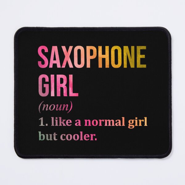 Item preview, Saxophone Girl Definition Saxophone in Watercolor designed and sold by XCIV.