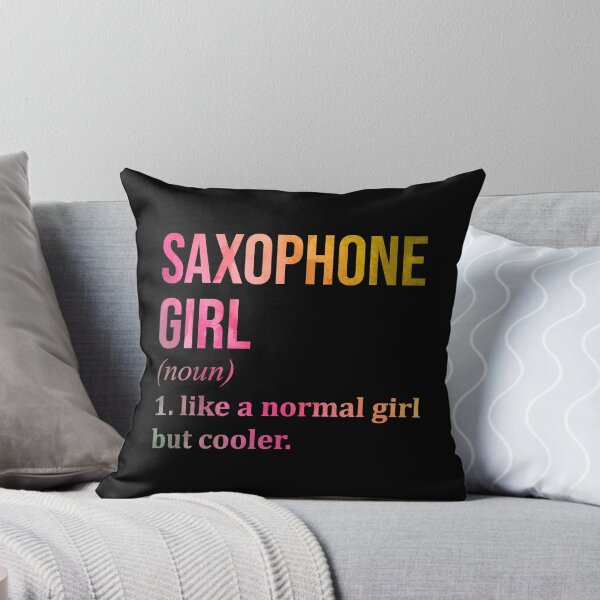 Aperçu de l'œuvre Saxophone Girl Définition Saxophone à l’aquarelle créée et vendue par XCIV.