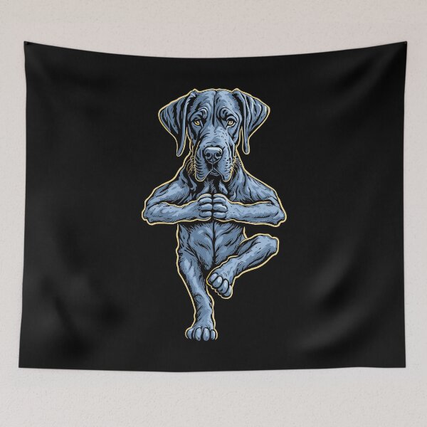 Item preview, Great Dane Yoga Puppy Dog Funny Dogs Tree Pose Vrikshasana designed and sold by GrandeDuc.
