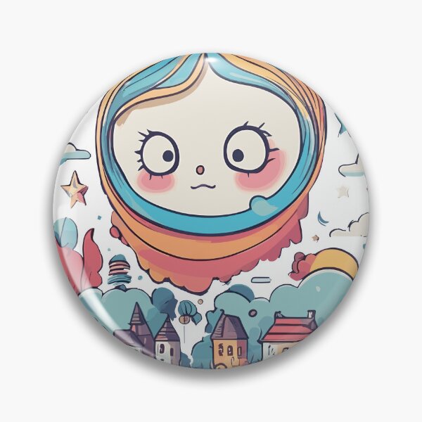 Artikelvorschau, Onionhead Odyssey: Die fliegende Figur über der kleinen Stadt entworfen und verkauft von TrendyMingle.