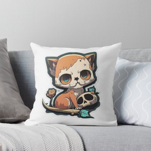 Aperçu de l'œuvre Chaton zombie d'Halloween créée et vendue par ColorCrafters.