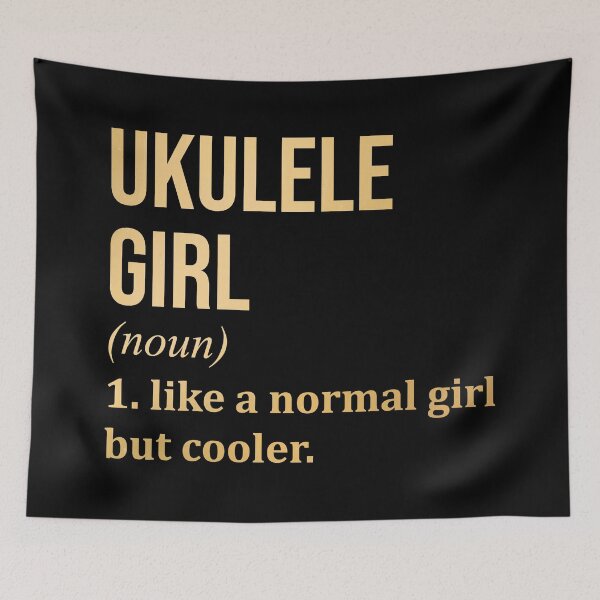 Item preview, Ukulele Girl Definition Ukulele in Gold designed and sold by XCIV.