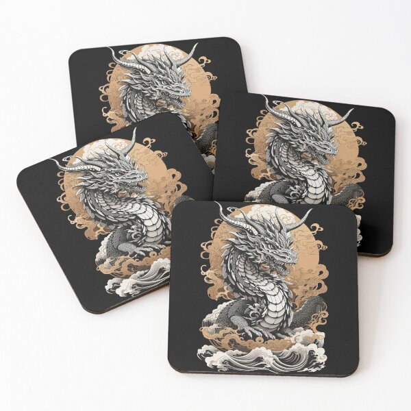 Item preview, Dragon In Ukiyo-e Retro Art Aesthetics Style designed and sold by LuminOrb.
