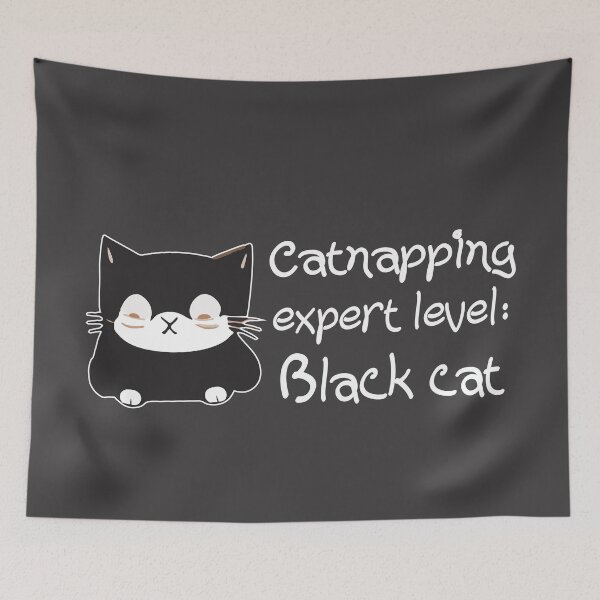 Item preview, Catnapping Expert Level: Black Cat Design designed and sold by typecrafted.