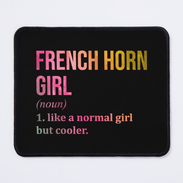 Item preview, French Horn Girl Definition French Horn in Watercolor designed and sold by XCIV.