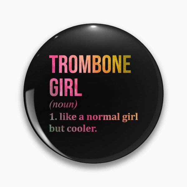 Item preview, Trombone Girl Definition Trombone in Watercolor designed and sold by XCIV.